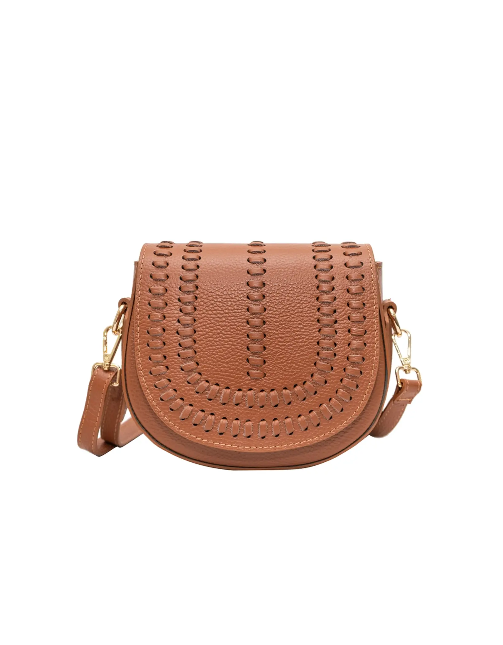 Crossbody cognac detail