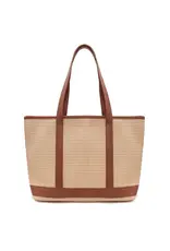 Shopper raffia cognac