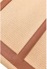 Shopper raffia cognac