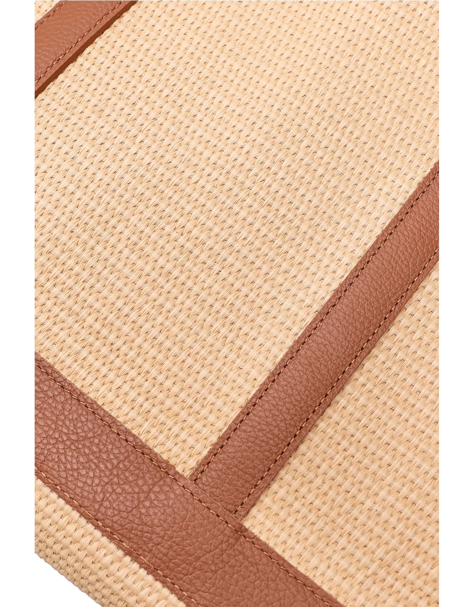 Shopper raffia cognac