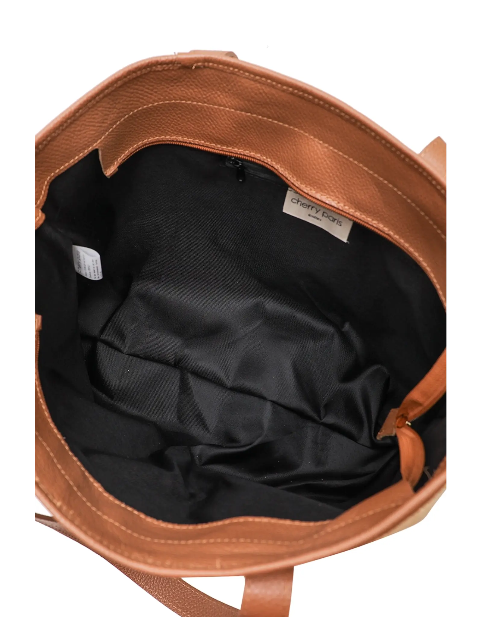 Shopper raffia cognac