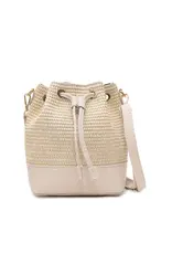 Tas raffia beige
