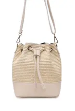 Tas raffia beige