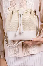 Tas raffia beige