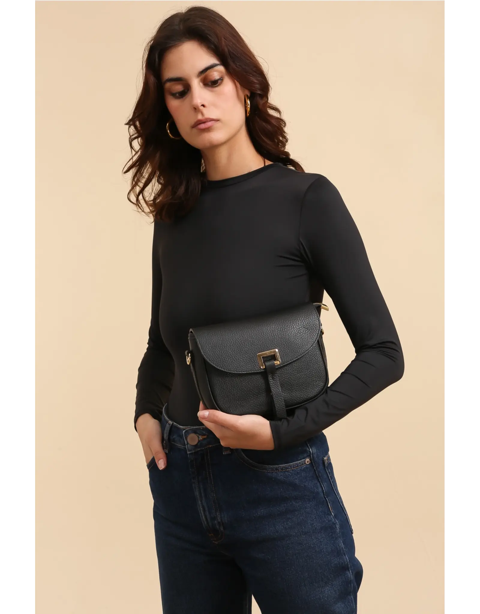 Schoudertas Fantine zwart