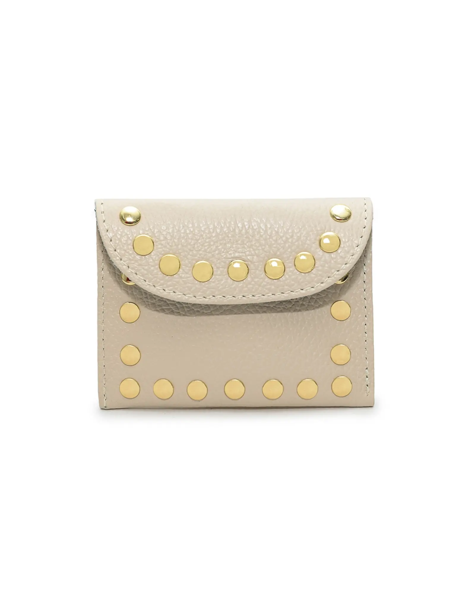 Portemonnee studs beige