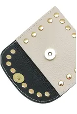 Portemonnee studs beige