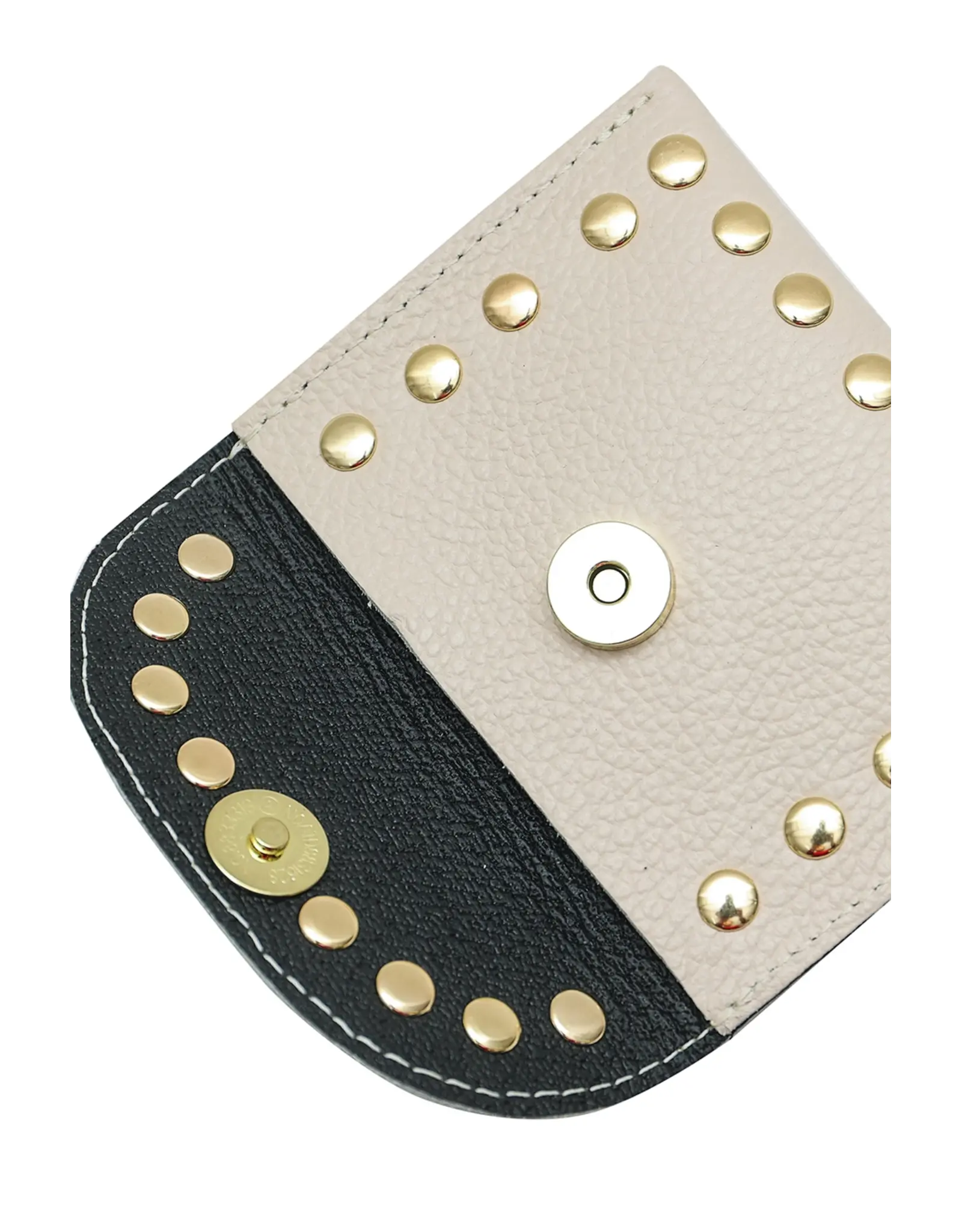 Portemonnee studs beige