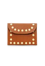 Portemonnee studs cognac