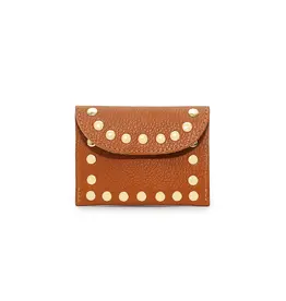 Portemonnee studs cognac