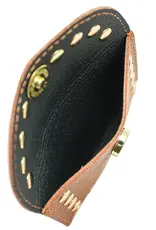 Portemonnee studs cognac