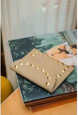 Portemonnee studs beige