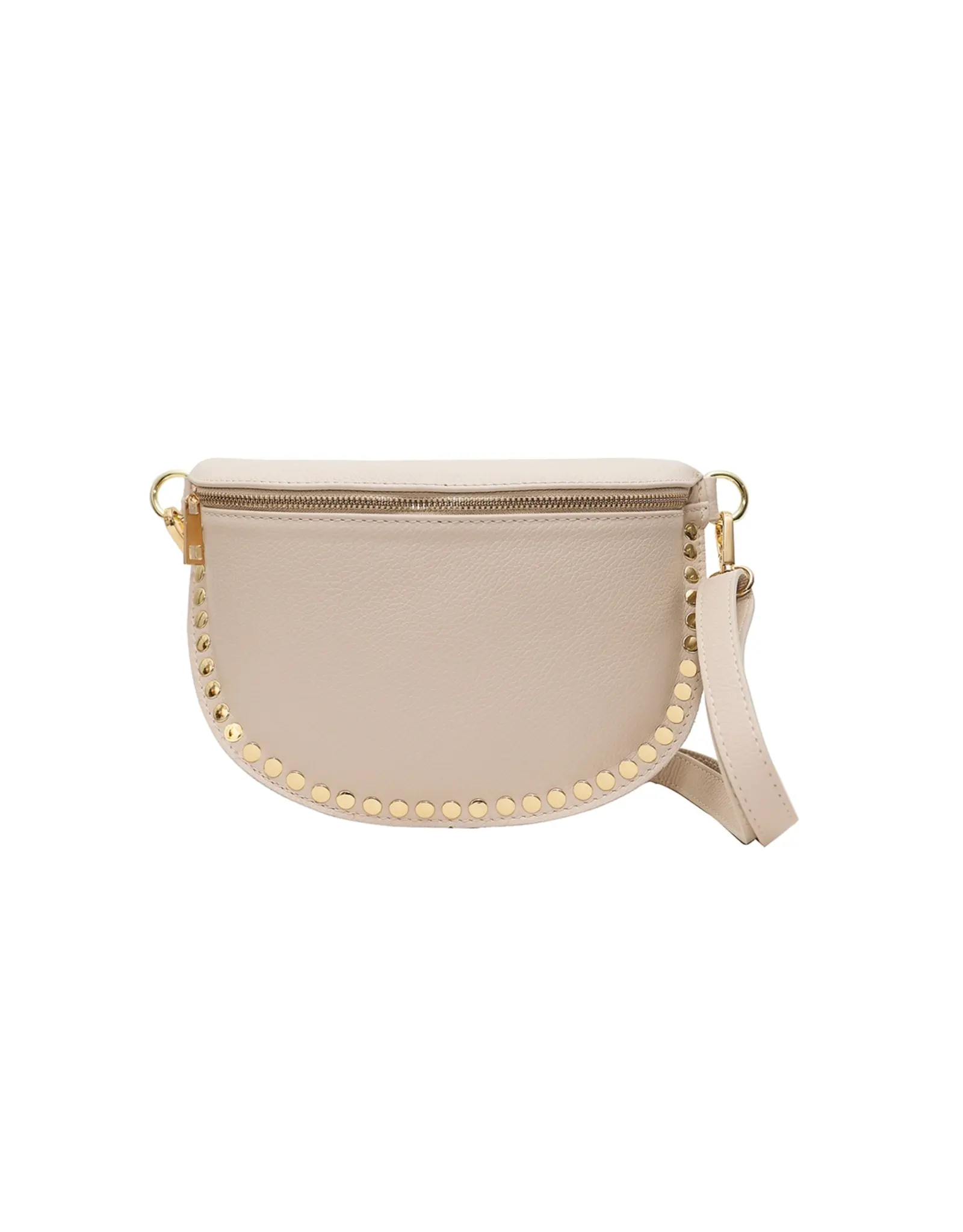 Crossbody studs beige