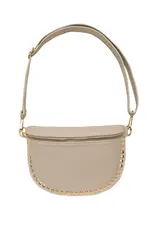 Crossbody studs beige