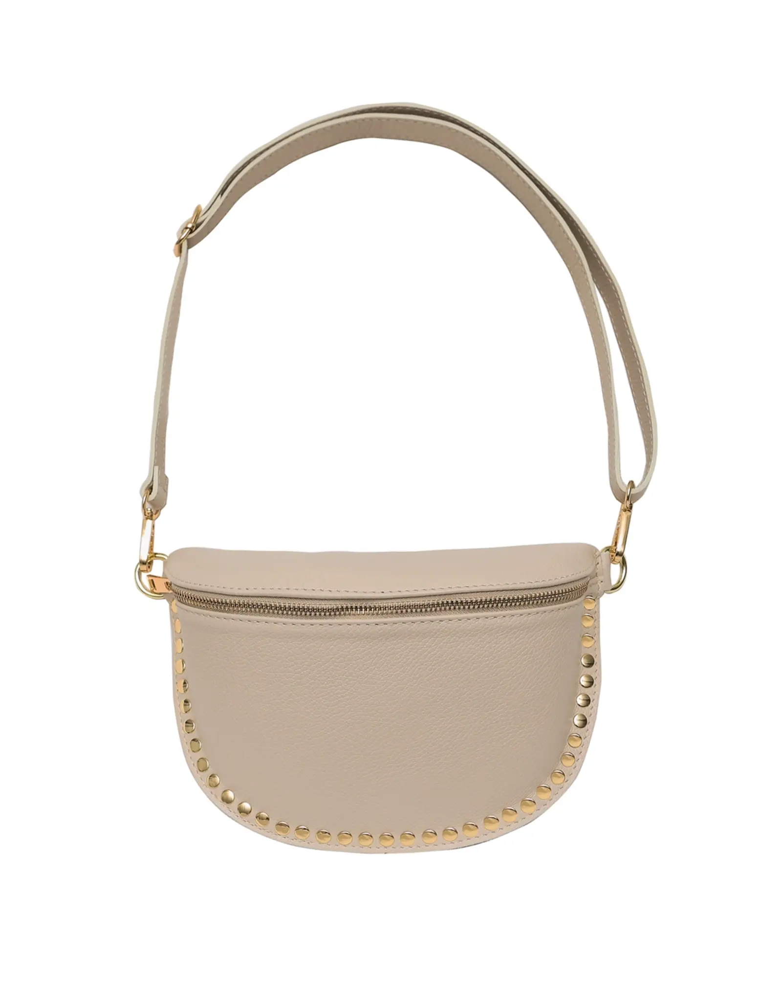 Crossbody studs beige