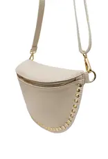 Crossbody studs beige
