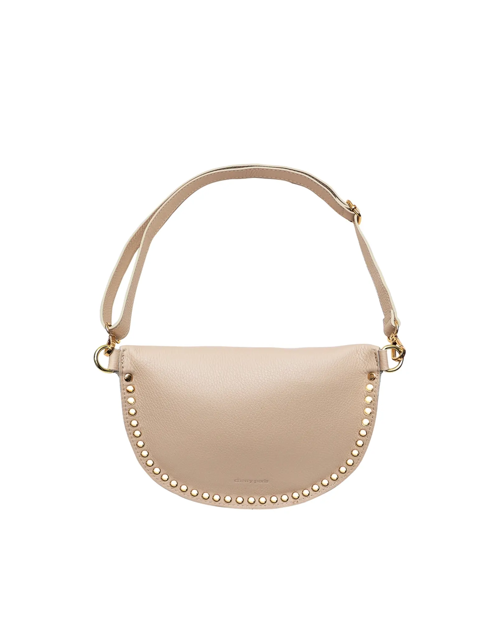 Crossbody studs beige