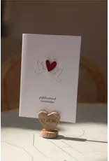 Kaartenstandaard hartje hout