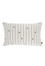 Kussen strepen hartjes