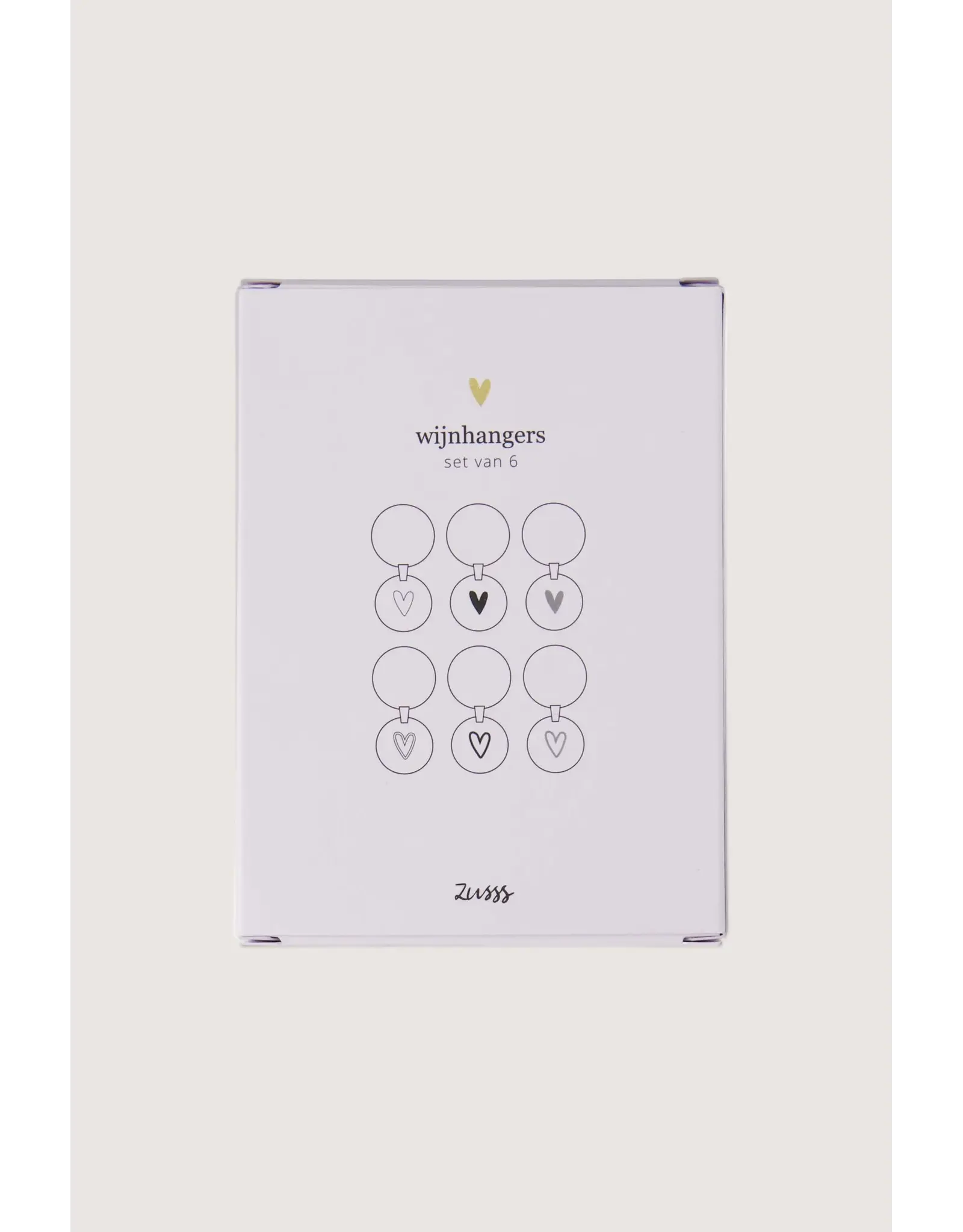 Set 6 wijnglashangers doosje