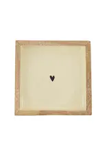 Servethouder hout vierkant