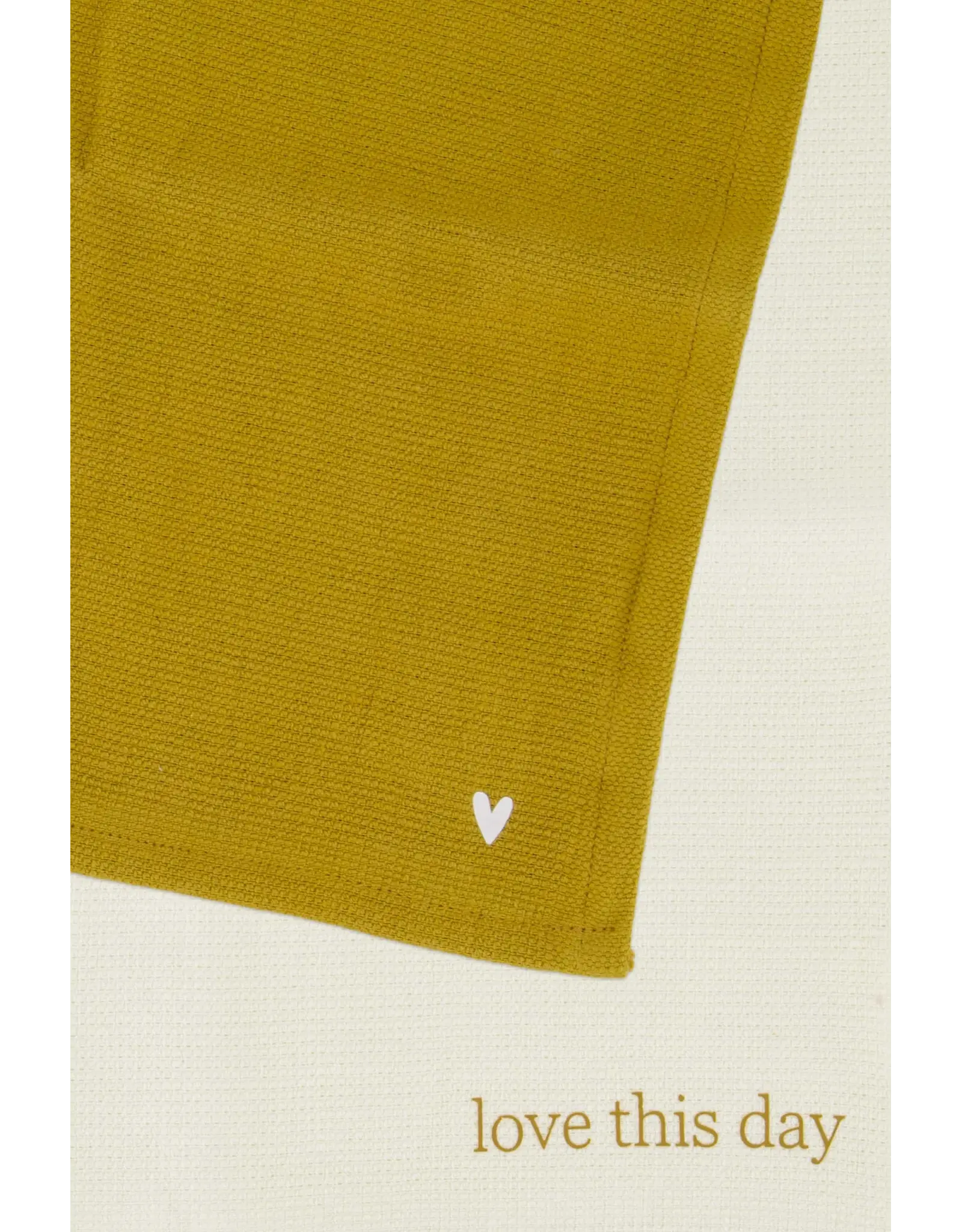 Set 2 vaatdoekjes love this day hartje