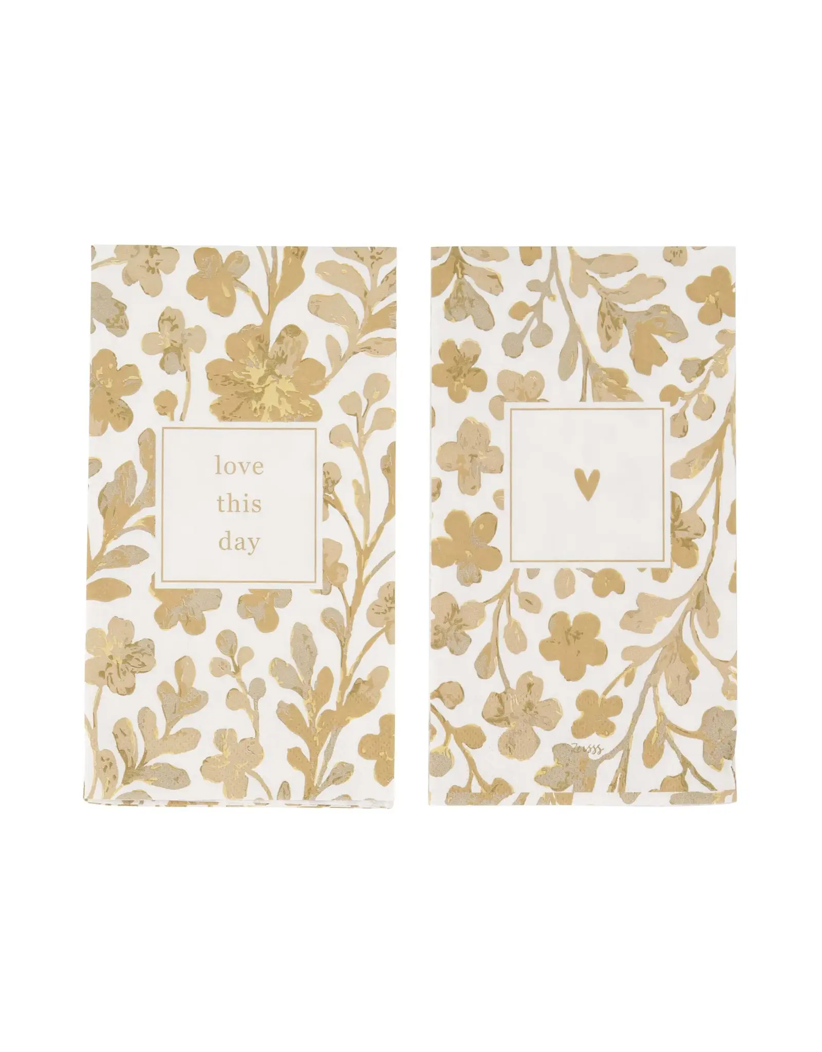 Servetten bloemen Love this day