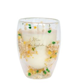 Geurkaars theeglas Ma-de-liefste
