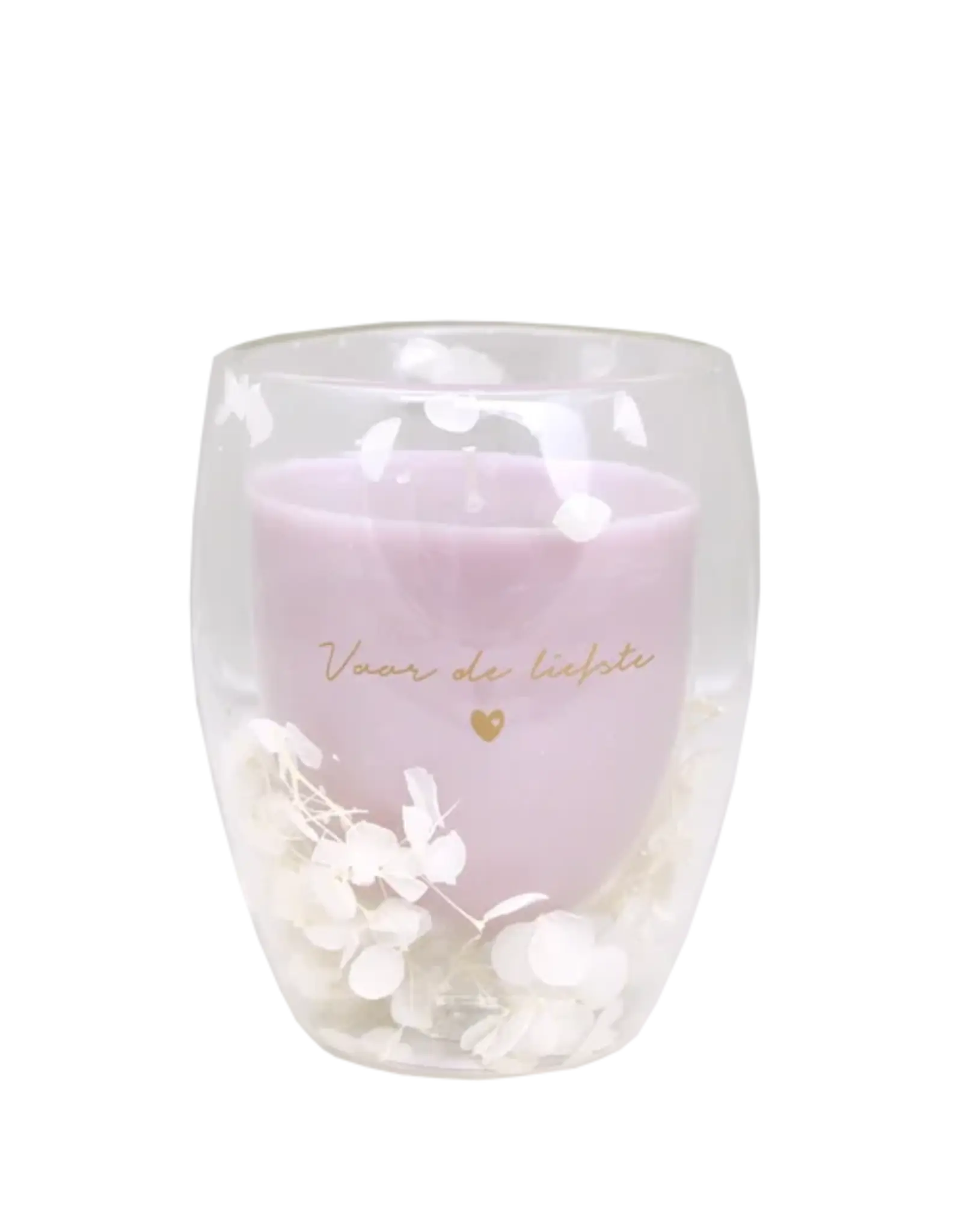 Geurkaars theeglas Voor de liefste