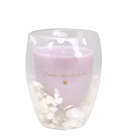 Geurkaars theeglas Voor de liefste