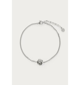 Armband parel bloem zilver