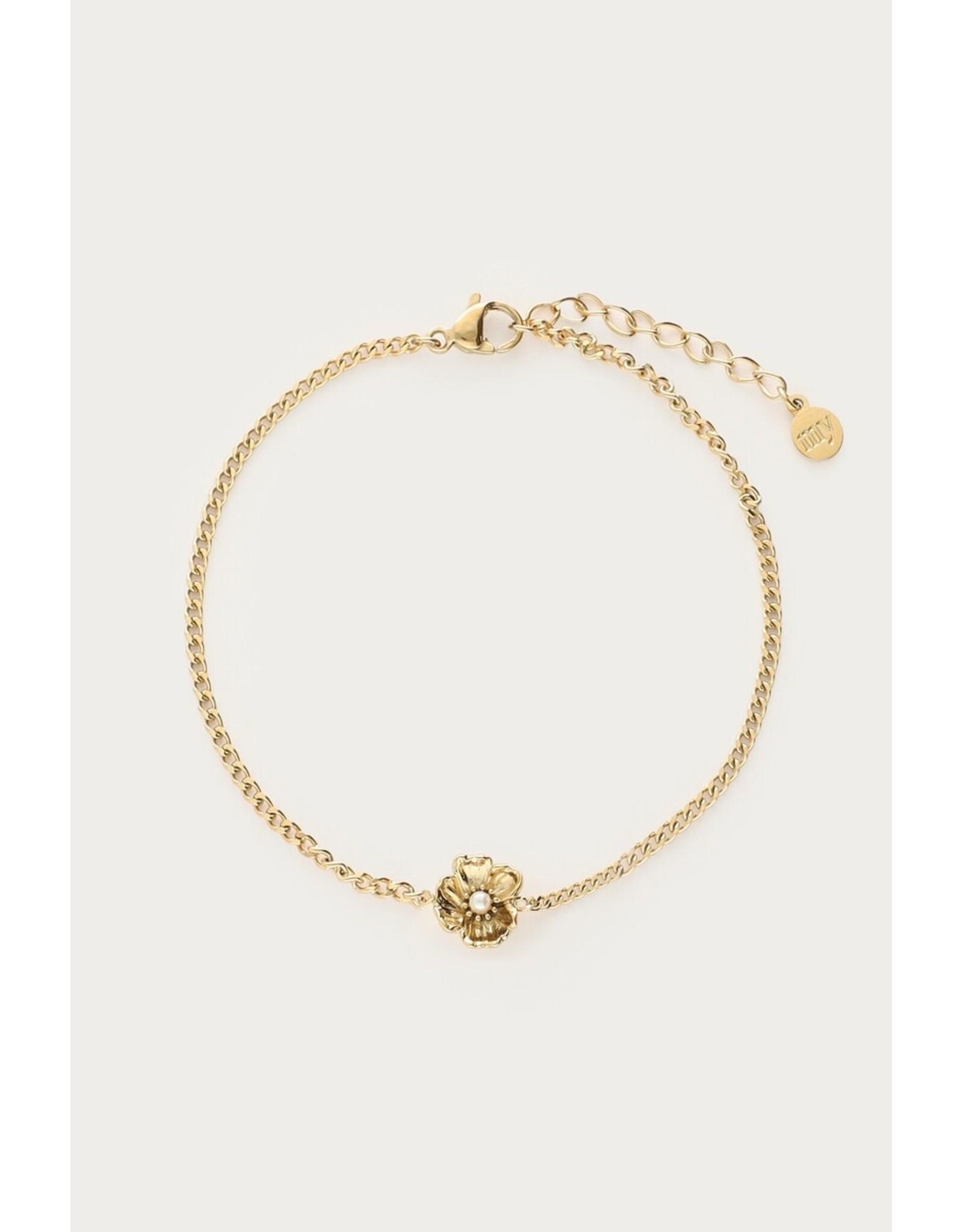 Armband parel bloem