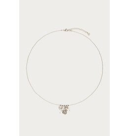 Ketting parel bloem zilver