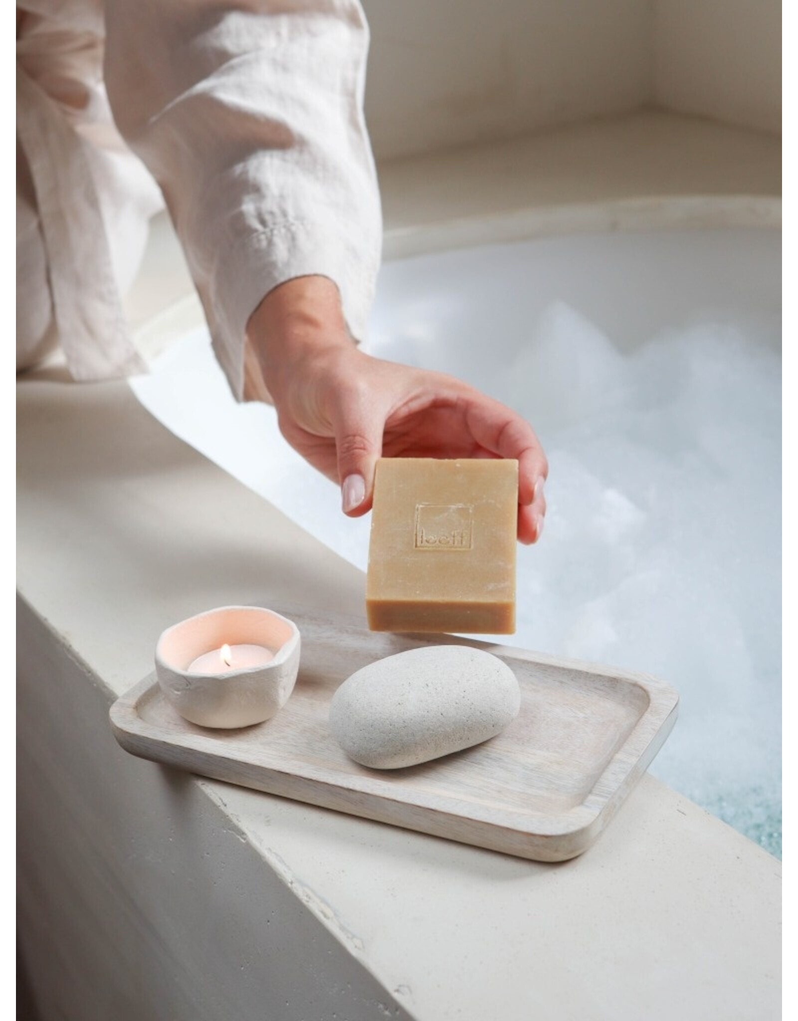 Handzeep + steenscrub Geniet