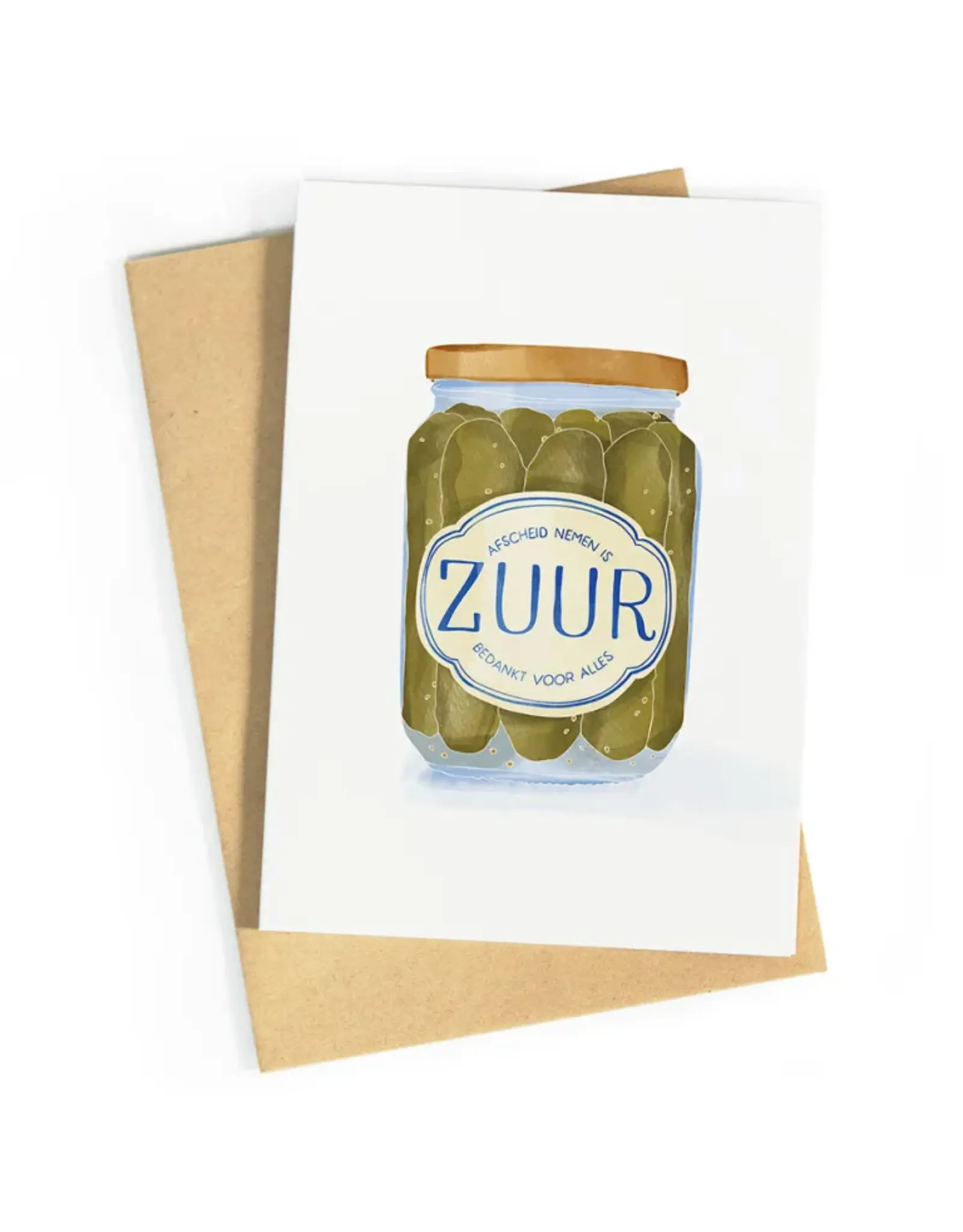 Wenskaart Afscheid nemen is zuur Bedankt voor alles