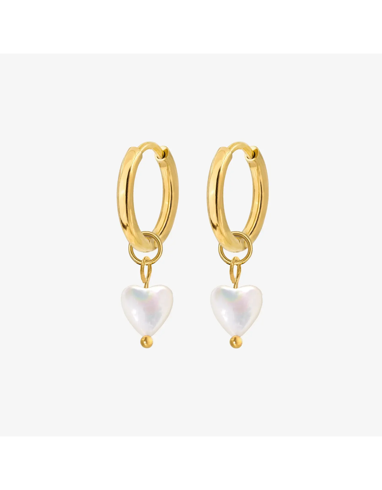 Oorringen bedel shimmering heart