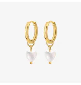 Oorringen bedel shimmering heart