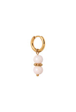 Oorring pink feather 1 stuk
