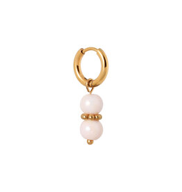 Oorring pink feather 1 stuk
