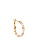 Oorringen hoops beige