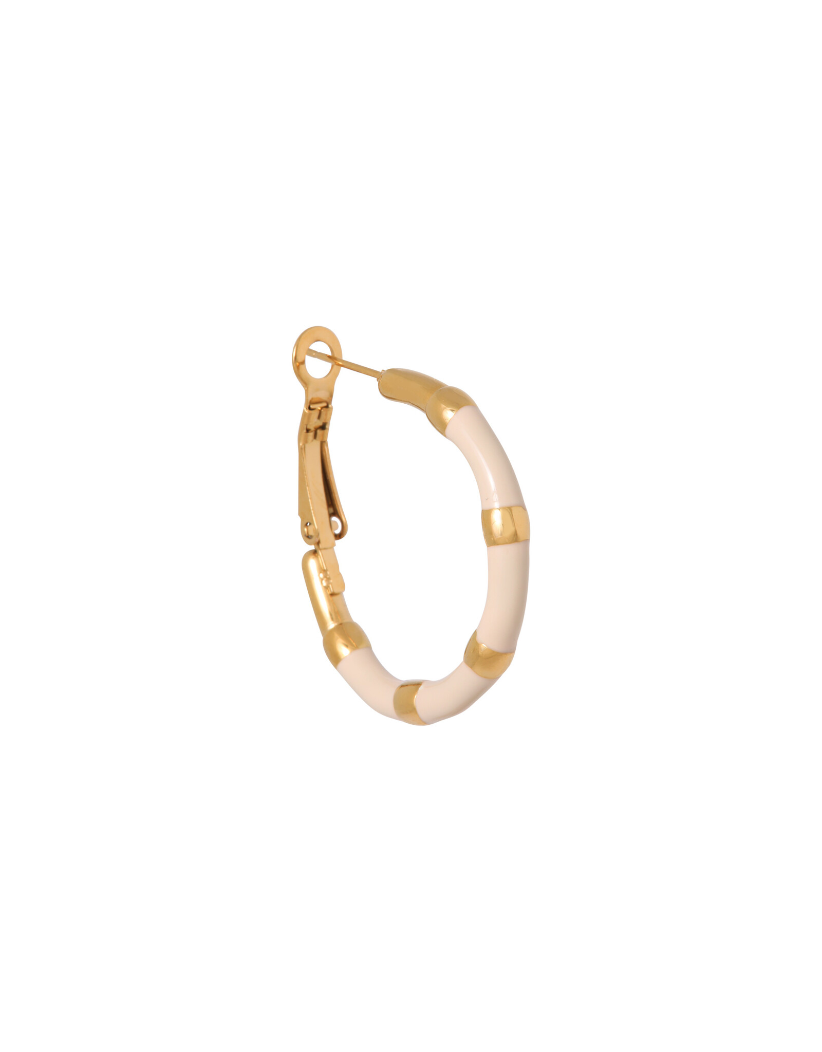 Oorringen hoops beige