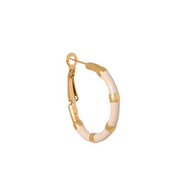 Oorringen hoops beige