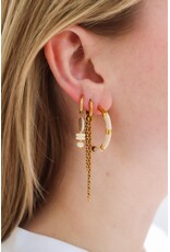 Oorringen hoops beige