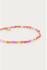Armband roze oranje kralen
