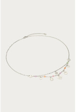 Ketting dubbel zilver bedels