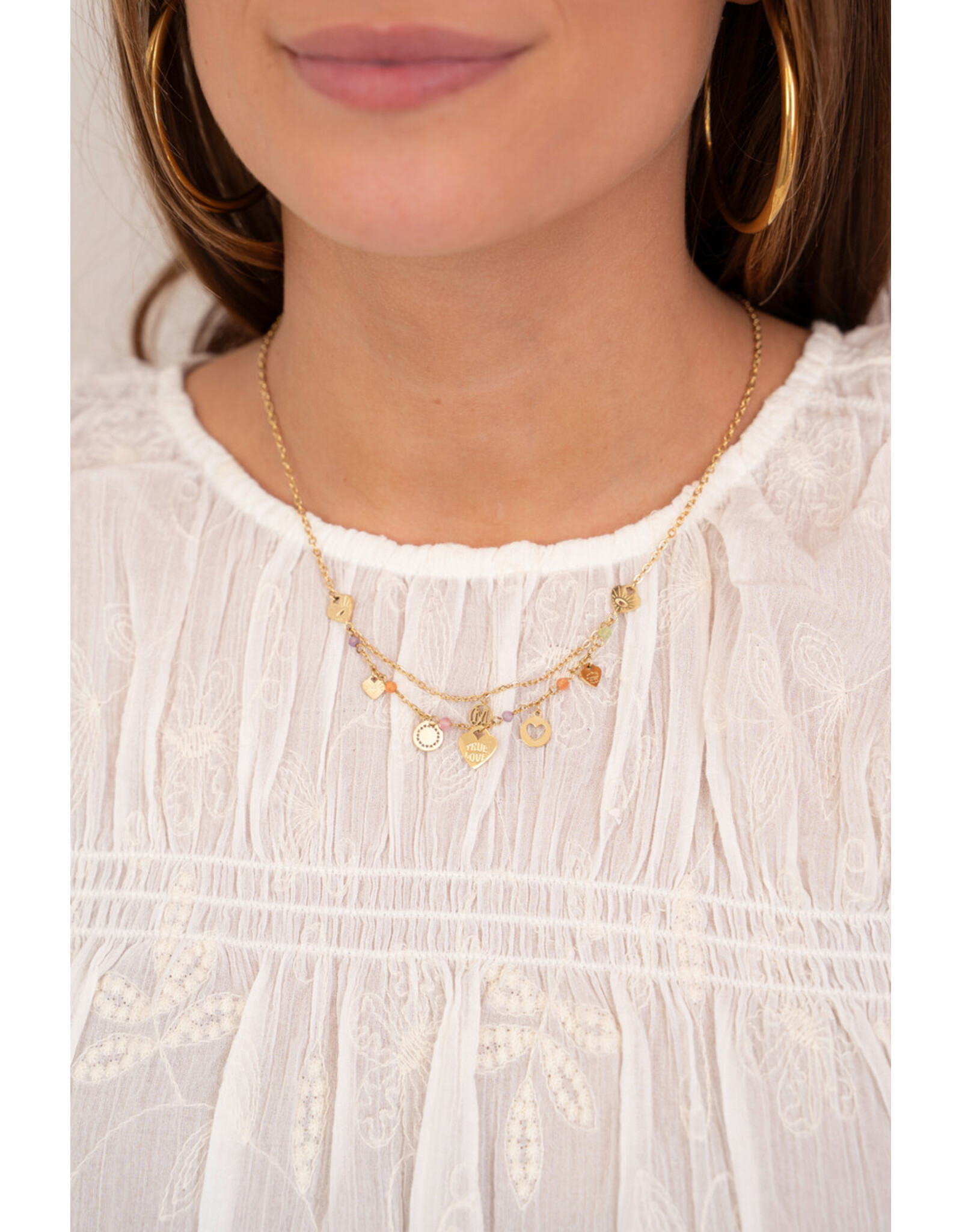Ketting dubbel bedels
