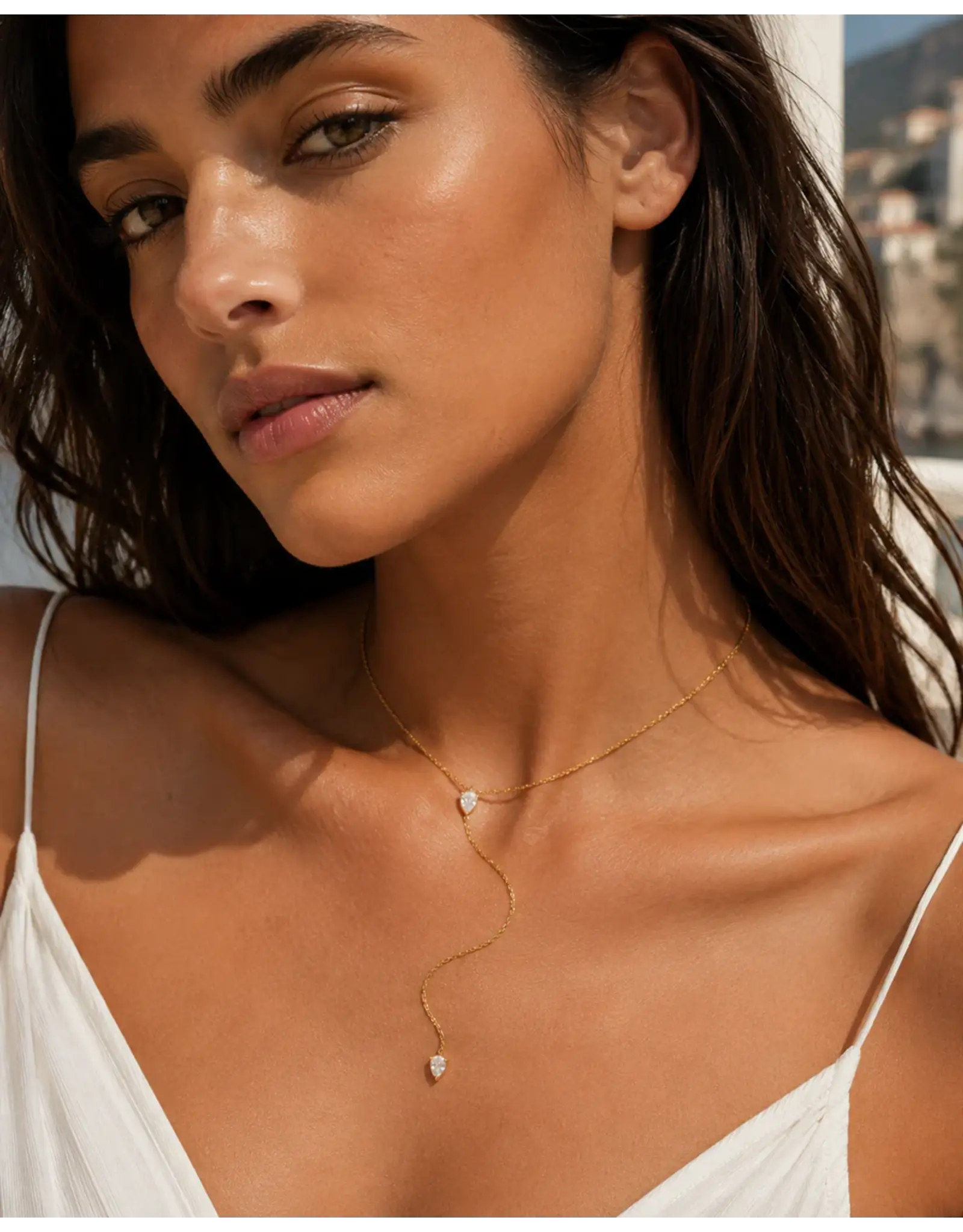 Ketting lariat gold