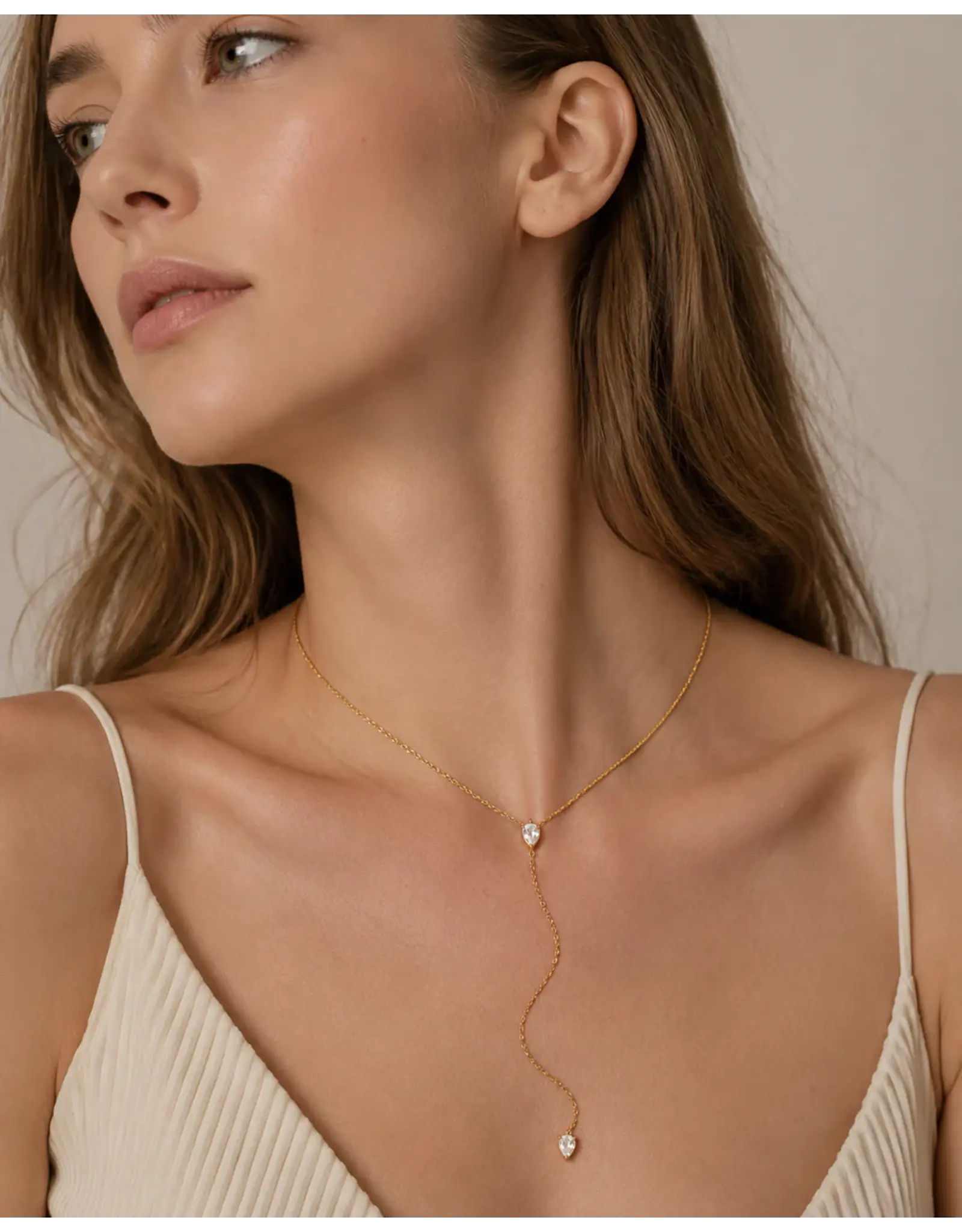 Ketting lariat gold