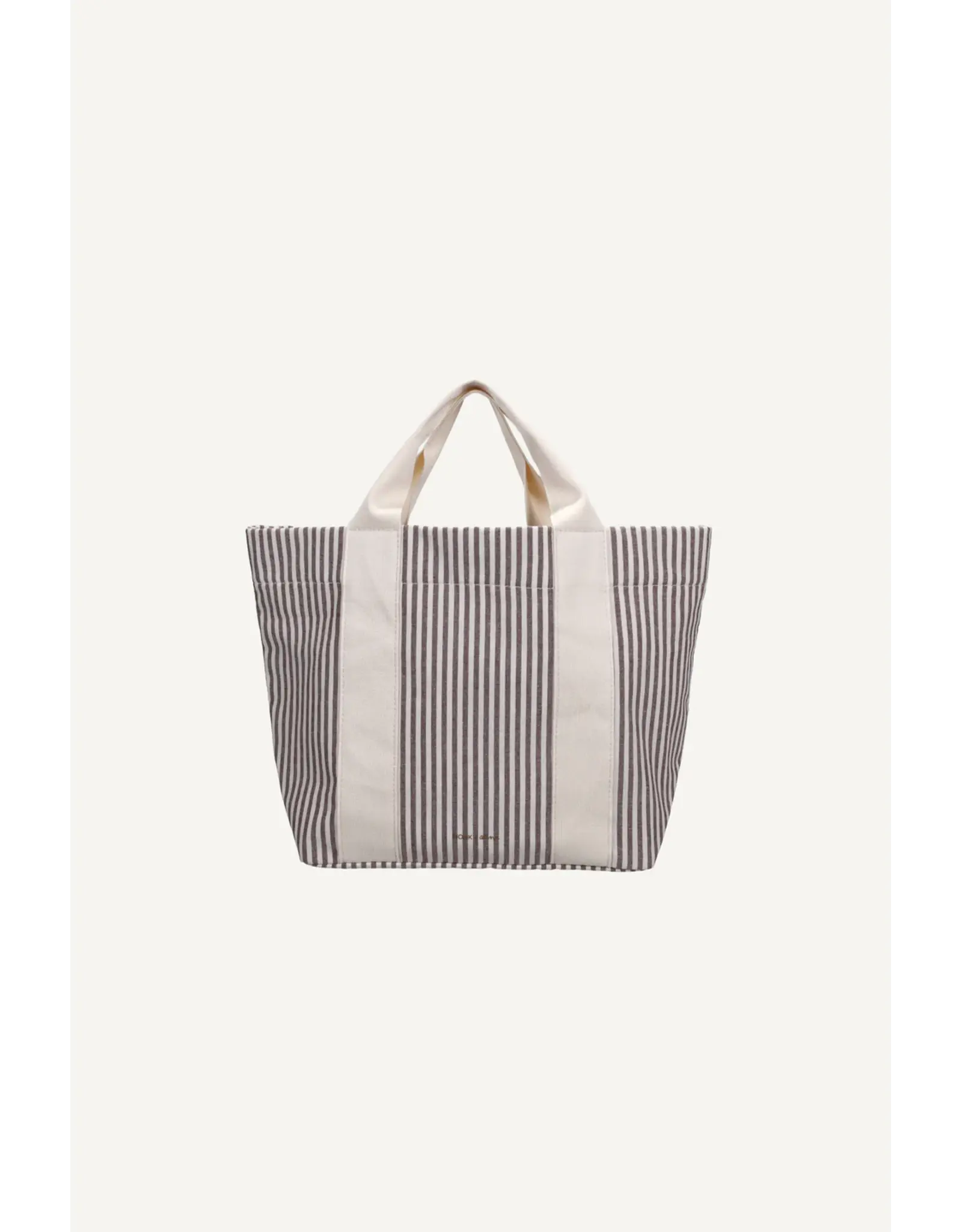Tote bag stripes mocha