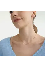 Set studs + ketting gold/white